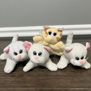Vintage Tonka Pound Pur-r-ries Plush Cats Kitten Stuffed Animal Toy Lot of 4